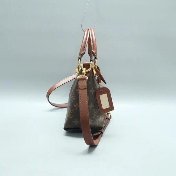 Louis Vuitton Tote V BB Brown&White Monogram Canvas Satchel 1637-010225 - Picture 4 of 12